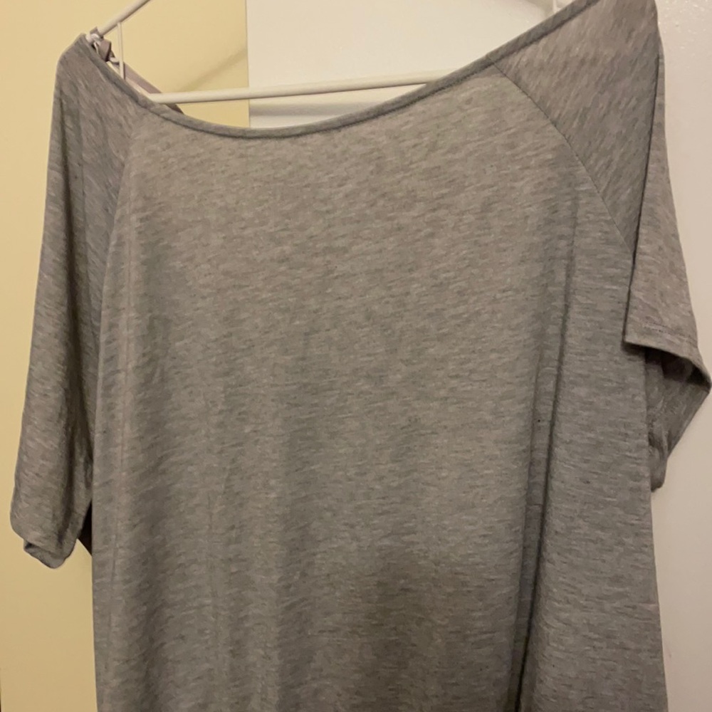 Torrid grey off the shoulder top size 2